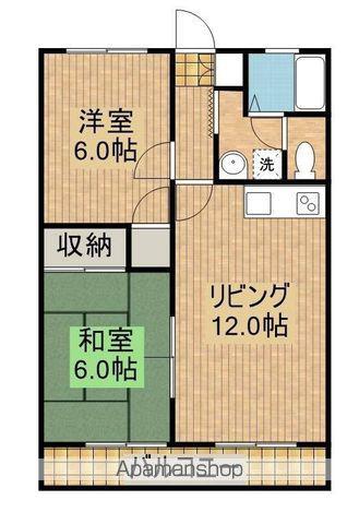 ディアコート(2LDK/3階)の間取り写真