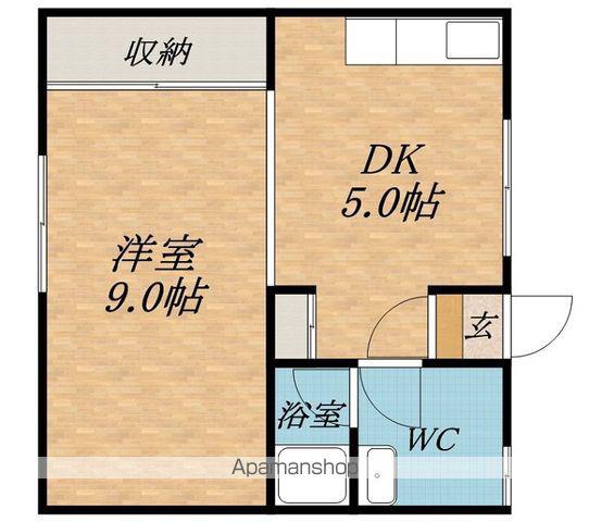 ハイツ清明(1DK/2階)の間取り写真