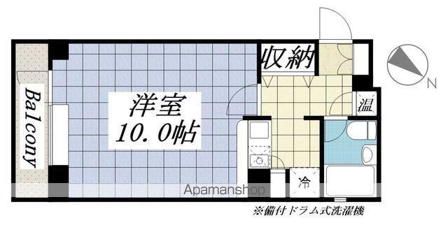メゾン・ド・ヴィレ日本橋中洲(ワンルーム/8階)の間取り写真