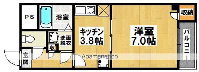 ブレスコート新金岡(1K/3階)の間取り写真