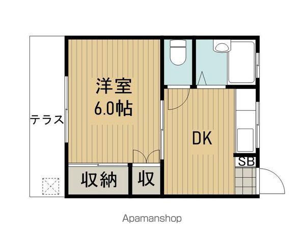 マイフラッツ(1DK/1階)の間取り写真