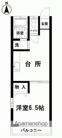 ラフォーレ山王(1DK/2階)の間取り写真