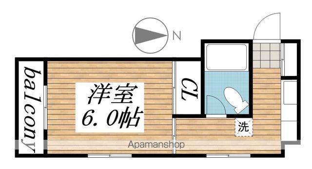 杉浦ハイツ(1DK/5階)の間取り写真