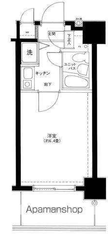メインステージ武蔵関(1K/7階)の間取り写真