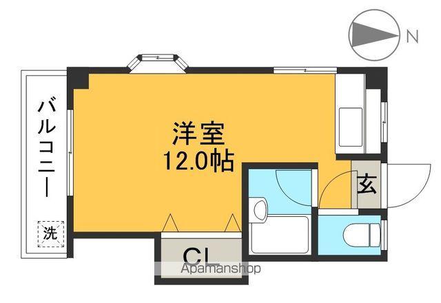 プロミネント大膳(ワンルーム/3階)の間取り写真