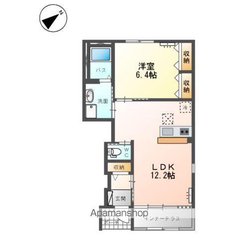グリーンコートⅢ(1LDK/1階)の間取り写真
