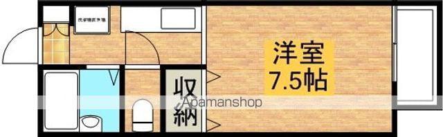 レクスコート(1K/1階)の間取り写真