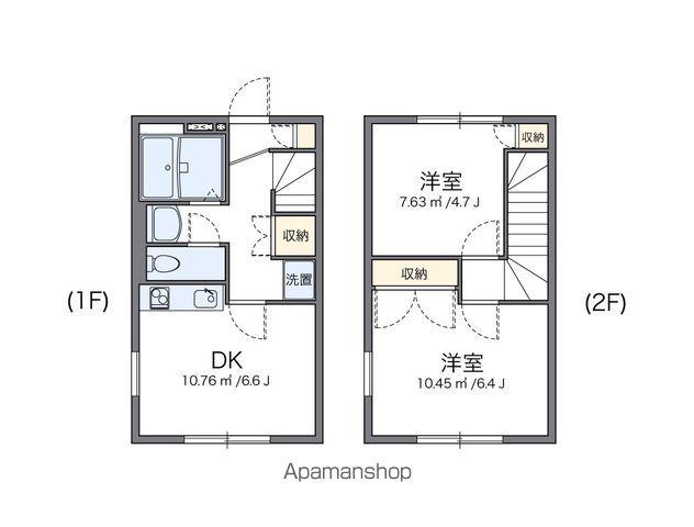 レオパレスY(2DK/1階)の間取り写真