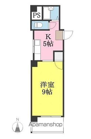 コーポ島本(1K/4階)の間取り写真