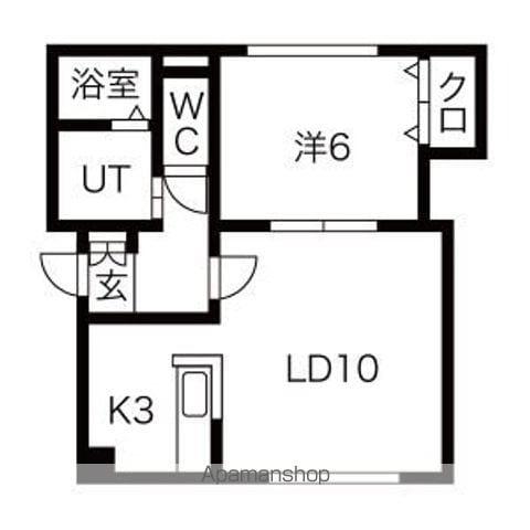 ノーススターH(1LDK/2階)の間取り写真