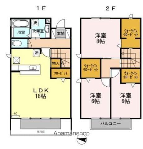 リシフォン(3LDK)の間取り写真