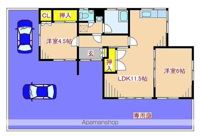 日豊本線 帖佐駅 徒歩7分 1階建 築51年(2LDK)の間取り写真