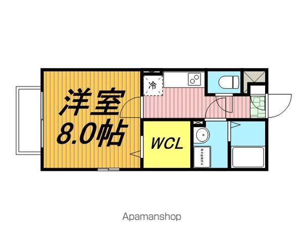 リトルアイランドⅡ(1K/2階)の間取り写真