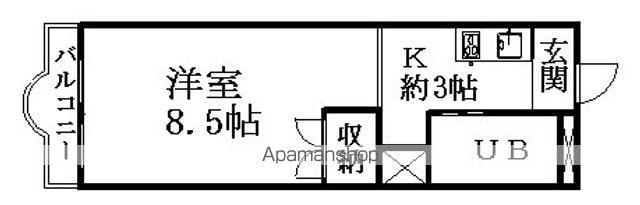 アーバンライフK(ワンルーム/1階)の間取り写真