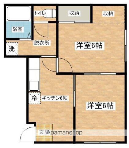 NSハイツ(2DK/1階)の間取り写真