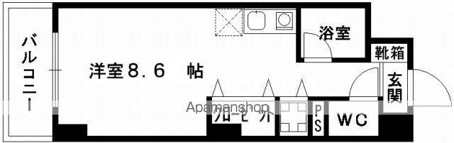 MRRくまもとRESIDENCE(ワンルーム/10階)の間取り写真