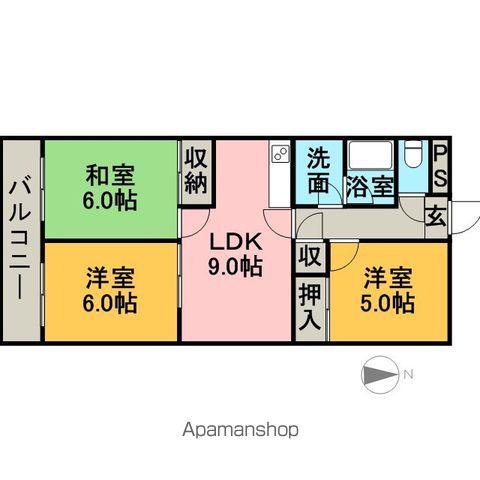 スパジオ665(3DK/4階)の間取り写真