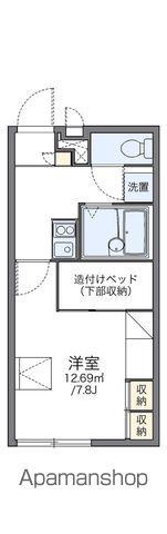 レオパレスWELL(1K/1階)の間取り写真