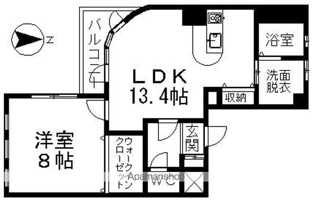 プライムヒルズ(1LDK/5階)の間取り写真