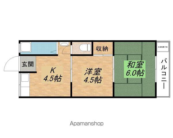 うずらマンション(2K/2階)の間取り写真