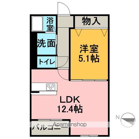 ハートフル・参番館(1LDK/1階)の間取り写真