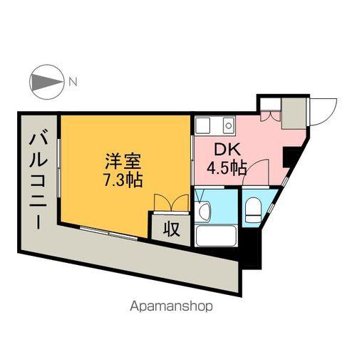 グランソワール千代田(1DK/3階)の間取り写真