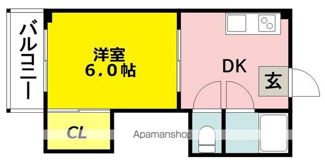 ハイツ片宗(1DK/1階)の間取り写真
