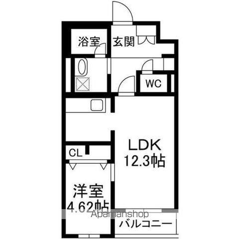 SK RESIDENCE NAGOYA(1LDK/3階)の間取り写真