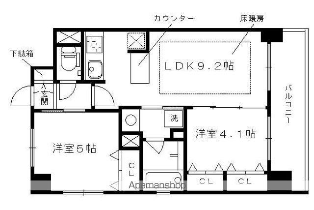 東海道本線 京都駅 徒歩8分 7階建 築14年(2DK/7階)の間取り写真