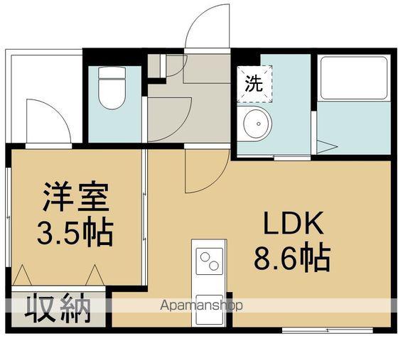 ハーモニーテラス中倉Ⅳ(1LDK/1階)の間取り写真