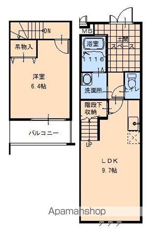 スリーハーブズ メルヴェーユ三国ヶ丘(1LDK/1階)の間取り写真