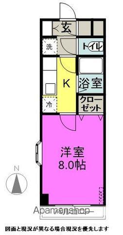 パークハイツ島内(1K/2階)の間取り写真
