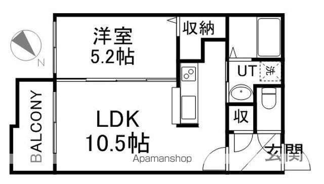 メゾン・ド・フラミンゴ白石(1LDK/5階)の間取り写真