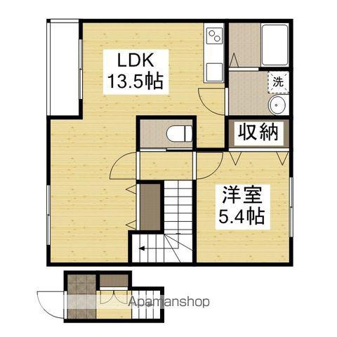 シエナフローラⅡ番館(1LDK/2階)の間取り写真