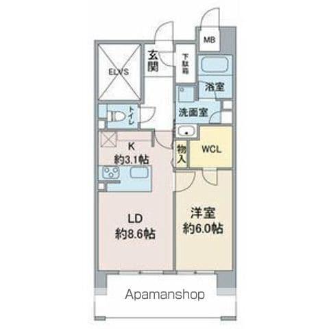 GRAND PALACE IKAI(1LDK/2階)の間取り写真