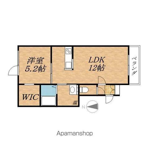ヴィラ参番館(1LDK/2階)の間取り写真
