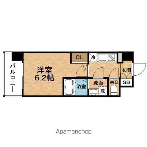 ESLEADUMEDAGRACE(1K/2階)の間取り写真