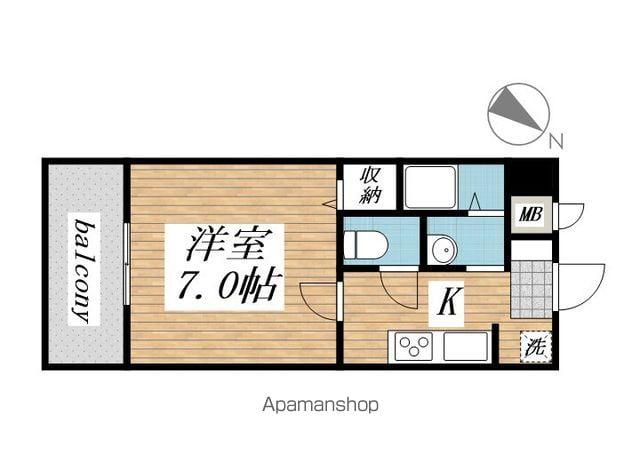 ラ・レジダンス・ド・サントゥール(ワンルーム/3階)の間取り写真