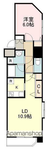 ル・シェル(2K/7階)の間取り写真