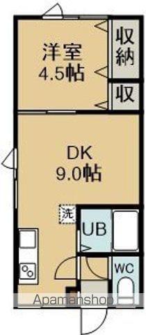 PARTIR Ⅵ(1DK/1階)の間取り写真