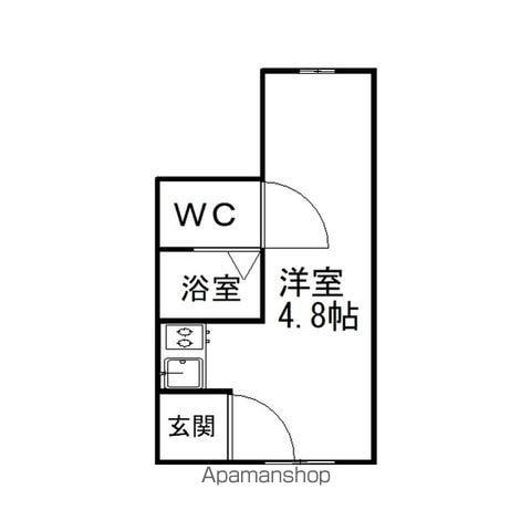 ミントハイツ(ワンルーム/1階)の間取り写真