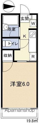 ハイツウエスト(1K/1階)の間取り写真