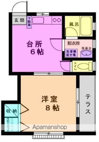 プリムラ(1DK/1階)の間取り写真