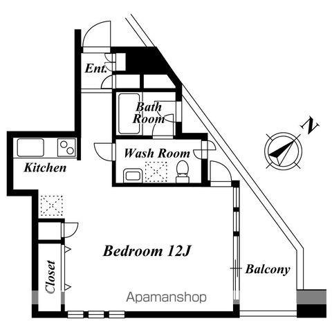 HF目黒レジデンス(ワンルーム/7階)の間取り写真