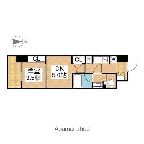 パークアクシス名古屋山王(1DK/3階)の間取り写真