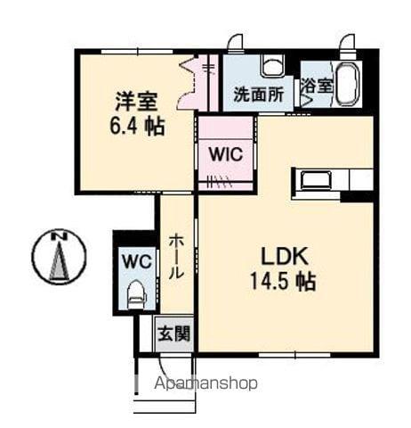 コートクレールⅡ番館(1LDK/1階)の間取り写真