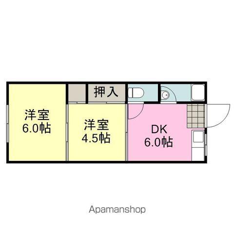 アシエンターマンション(2K/3階)の間取り写真