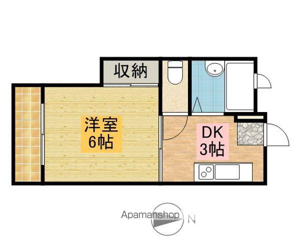 リバティ立花(1K/3階)の間取り写真