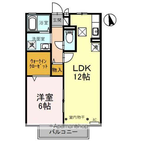 チェリーコート(1LDK/1階)の間取り写真