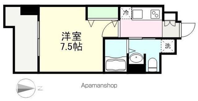 108レジデンス(1K/9階)の間取り写真